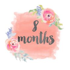 8 months onesie sticker