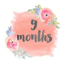 9 months onesie sticker