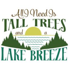 tall trees lake breeze