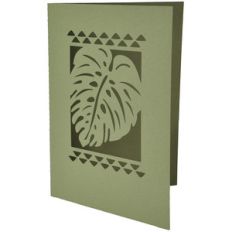 hawaiian tropical leaf card