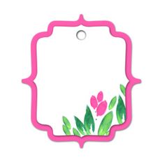 watercolor four sided bracket tag