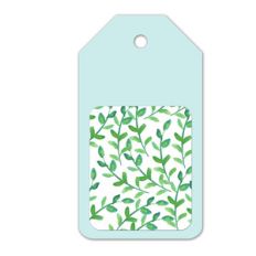 watercolor leafy tag