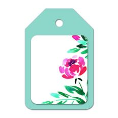 watercolor present tag