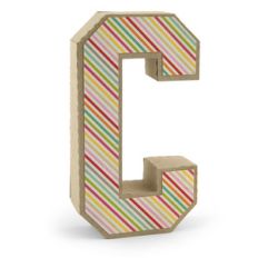 3d alphabet letter c