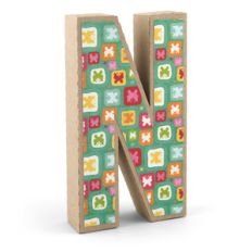 3d alphabet letter n