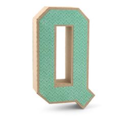 3d alphabet letter q