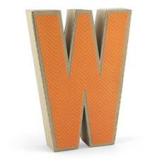 3d alphabet letter w