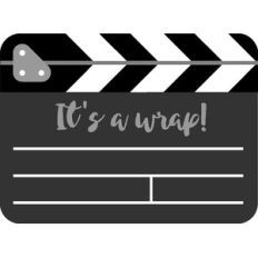 camera clapboard - hats off!