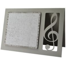 treble clef blank card