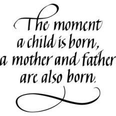 the moment a child is born