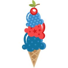 patriotic ice cream cone