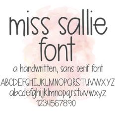 miss sallie font