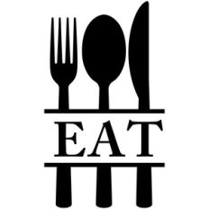 fork knife spoon eat