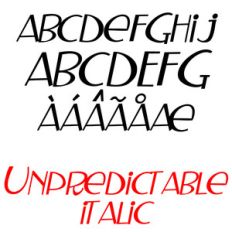 zp unpredictable italic