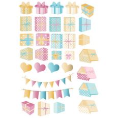 wrapped presents stickers