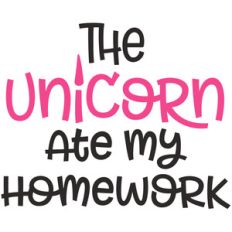 the unicorn ate my homework
