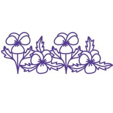 pansies repeating border