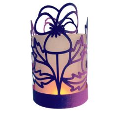 pansies mini lantern