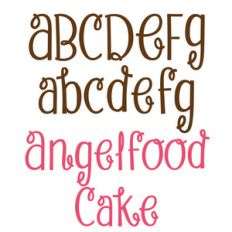 angel food cake font