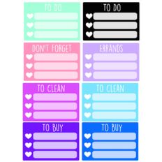 heart box checklists