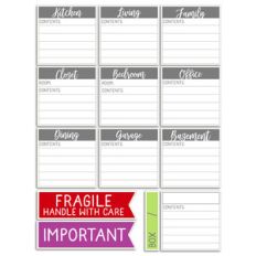 packing labels