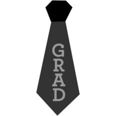 grad tie - hats off!