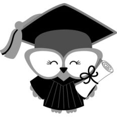 graduation owl girl - hats off!