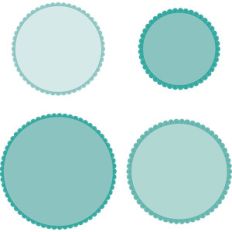 large scallop stitched circles