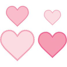 small scallop stitched hearts
