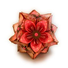flower 3d ball ornament