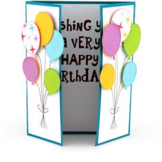 gatefold birthday balloon card