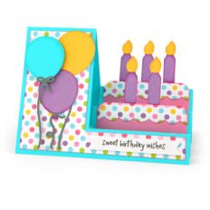side step card birthday cake