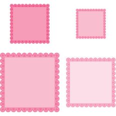 small scallop stitched squares