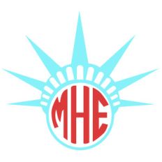 liberty crown monogram frame