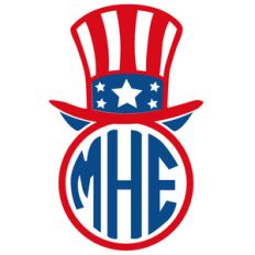 uncle sam monogram frame