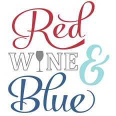 red wine and blue