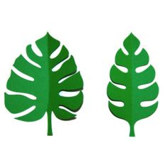 3d large tropical leaves