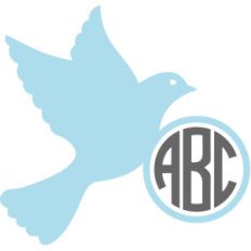 dove monogram frame