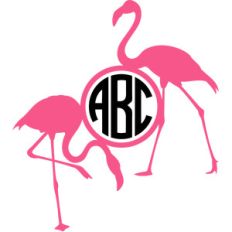 flamingos monogram