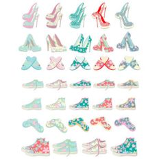 flowered shoe stickers