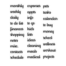 script divider tabs for planners