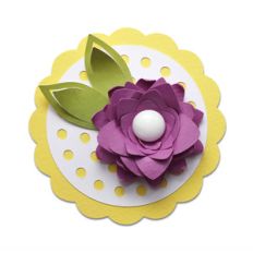 rosette with 3d flower