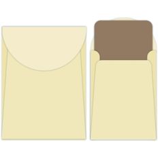 rounded envelope with card set