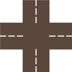 4 way road
