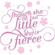 though she be but little she is fierce