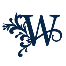big flourish monogram - w