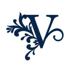 big flourish monogram - v