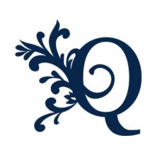big flourish monogram - q