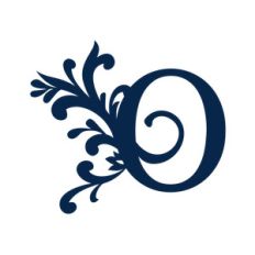 big flourish monogram - o