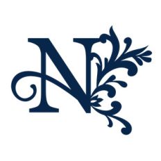 big flourish monogram - n